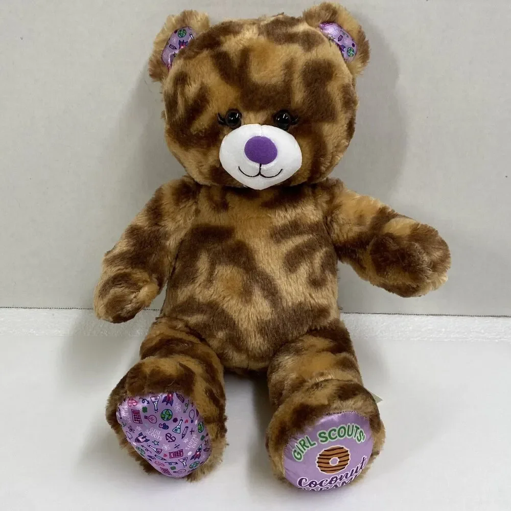Build A Bear Girl Scout Coconut Caramel Cookie Bear w/swirly coconut caramel fur